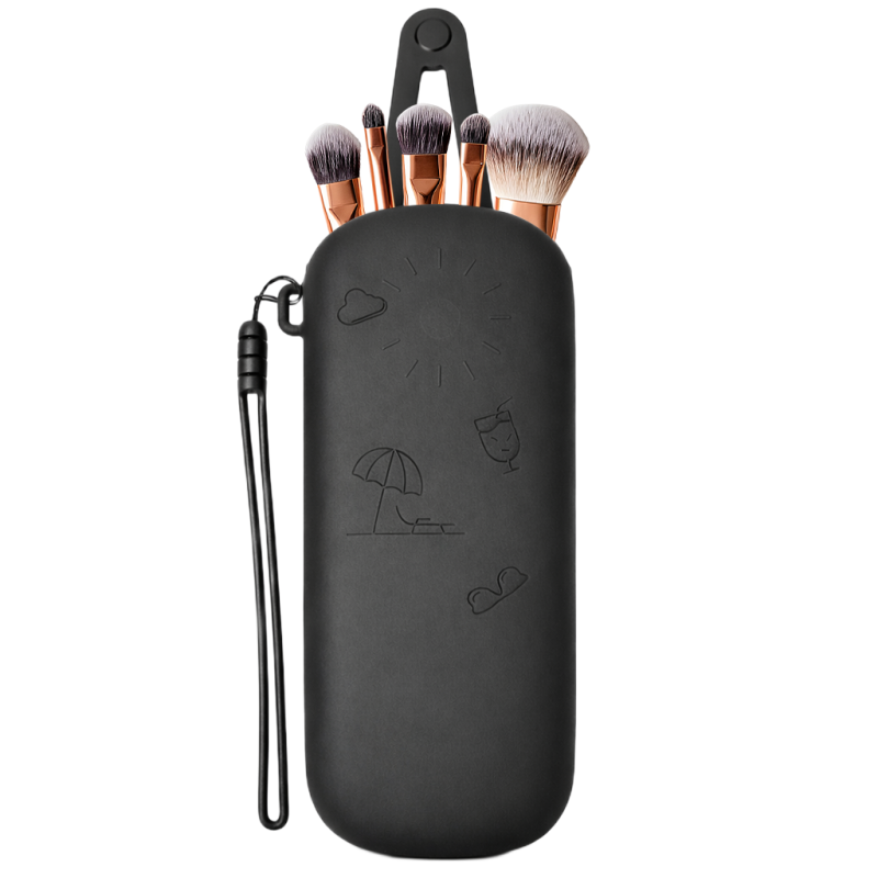 Etui na kosmetyki czarne z uchwytem NELIPS