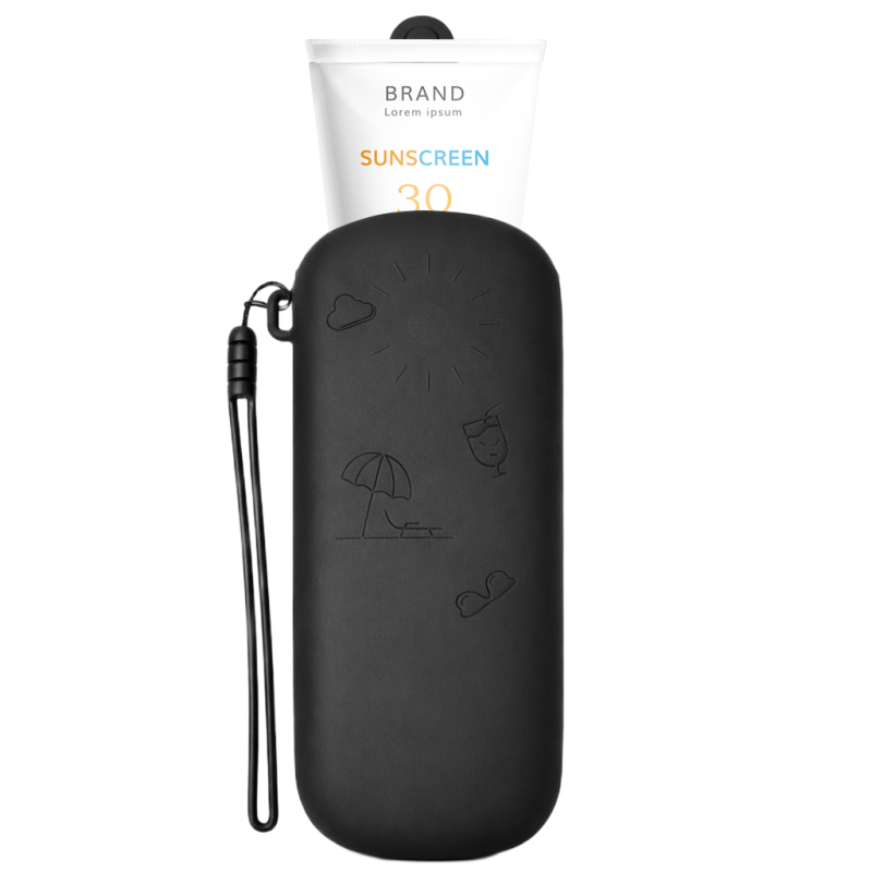 Etui na kosmetyki czarne z uchwytem NELIPS