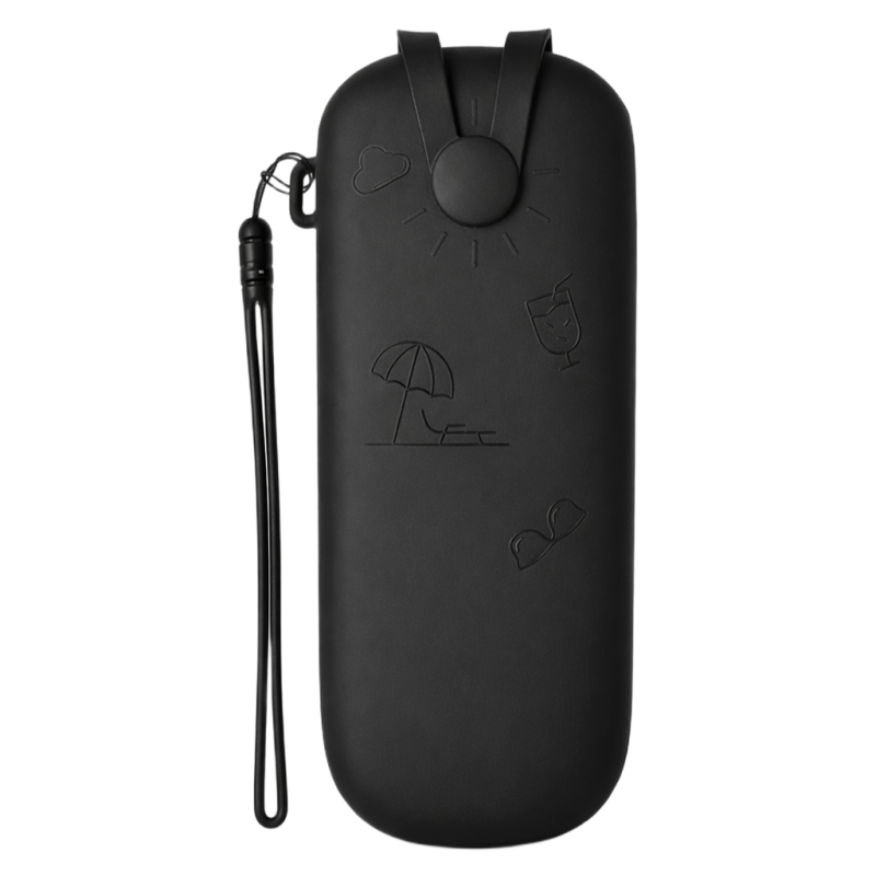 Etui na kosmetyki czarne z uchwytem NELIPS