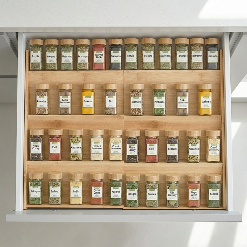 Wkład do szuflady na przyprawy bambusowy WELLHAUS