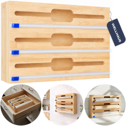 Bambusowy pojemnik na folie aluminiową WELLHAUS