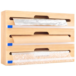 Bambusowy pojemnik na folie aluminiową WELLHAUS