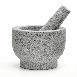 Moździerz z tłuczkiem 14x10 cm granitowy szary WELLHAUS