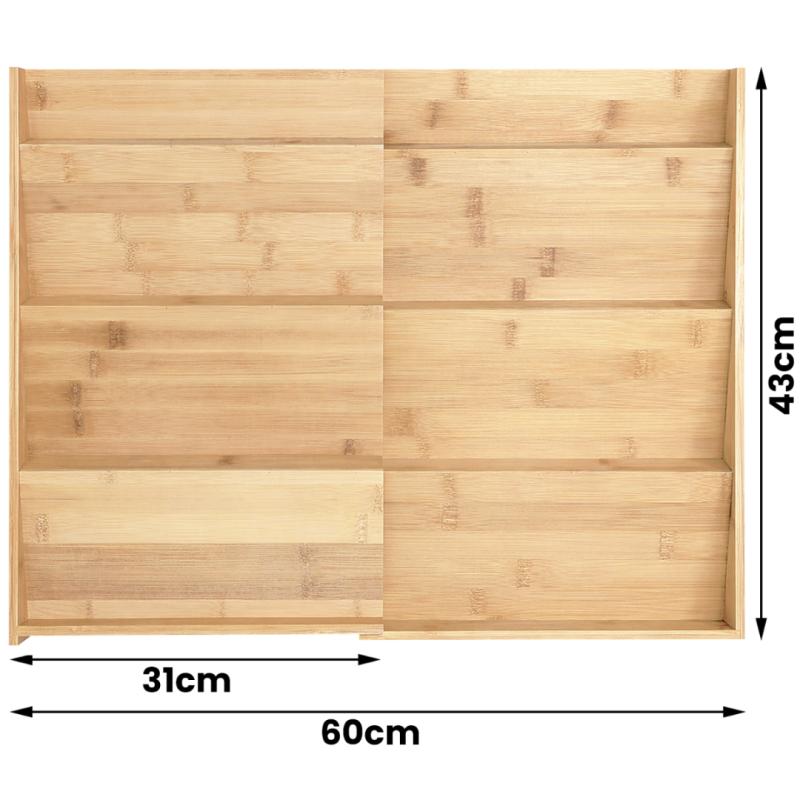 Wkład do szuflady na przyprawy bambusowy WELLHAUS
