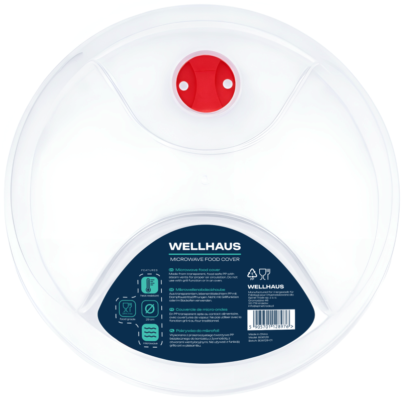 Pokrywka do mikrofali (PP) 29 cm WELLHAUS