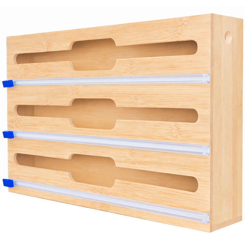 Bambusowy pojemnik na folie aluminiową WELLHAUS