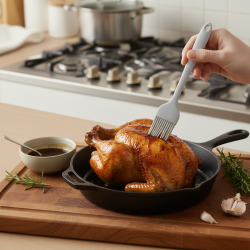 Silikonowy pędzelek kuchenny - szary WELLHAUS