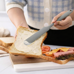 Silikonowa szpatułka do słoików - szara WELLHAUS