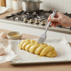 Silikonowy pędzelek kuchenny - szary WELLHAUS