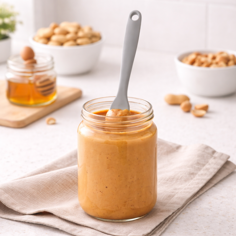 Silikonowa szpatułka do słoików - szara WELLHAUS