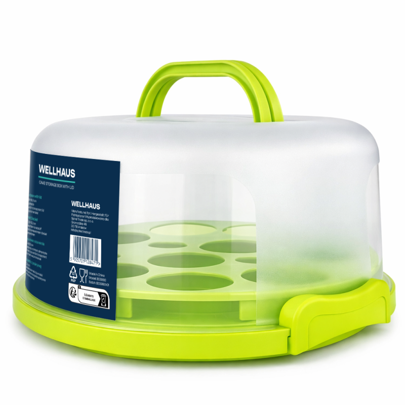 Pojemnik na ciasto QZ2025 zielony 30x26,5x15,3 cm WELLHAUS