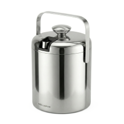 Wiaderko do lodu ze szczypcami  1,3L  stal nierdzewna WELLHAUS