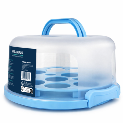 Pojemnik na ciasto QZ2025 niebieski 30x26,5x15,3 WELLHAUS