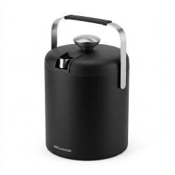 Wiaderko do lodu ze szczypcami 1,3l czarne WELLHAUS