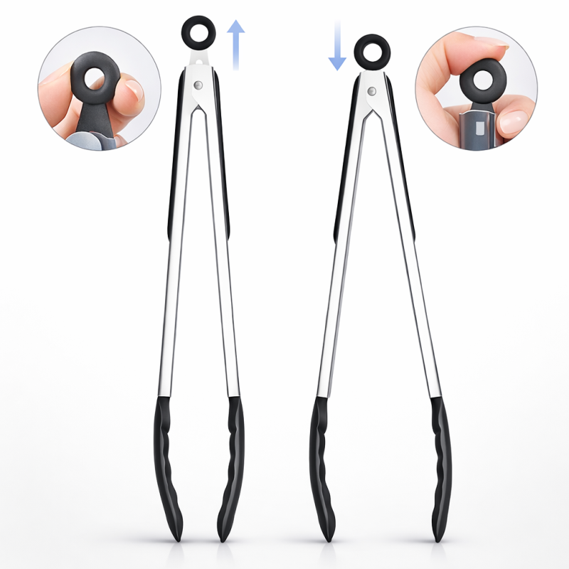 Szczypce kuchenne czarne WELLHAUS