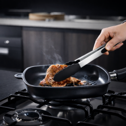 Szczypce kuchenne czarne WELLHAUS