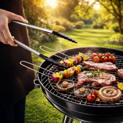 Szczypce kuchenne czarne WELLHAUS