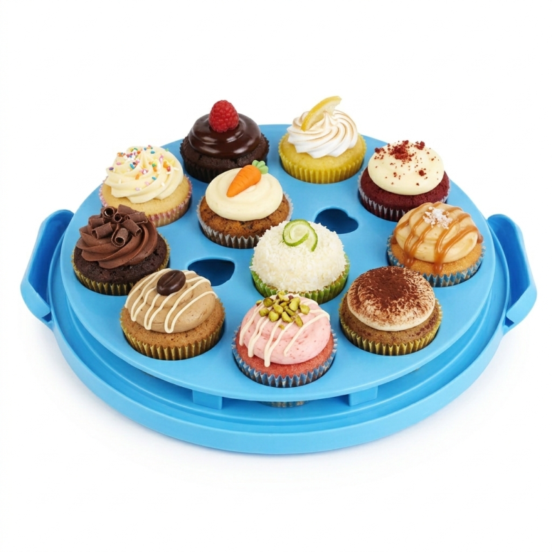 Pojemnik na ciasto QZ2025 niebieski 30x26,5x15,3 WELLHAUS