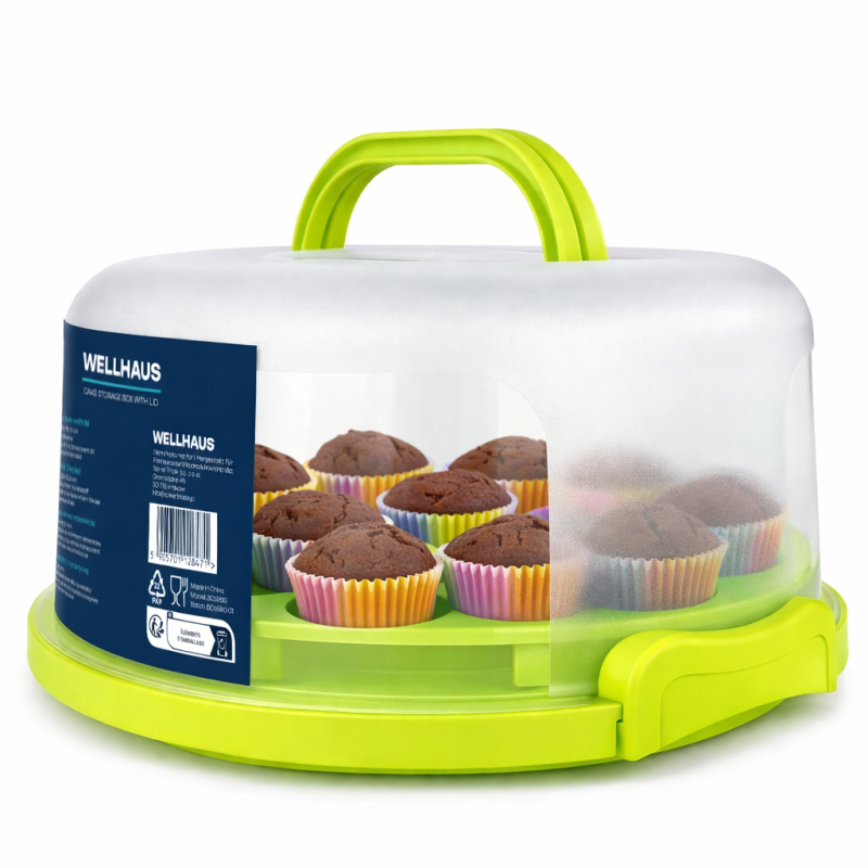 Pojemnik na ciasto QZ2025 zielony 30x26,5x15,3 cm WELLHAUS