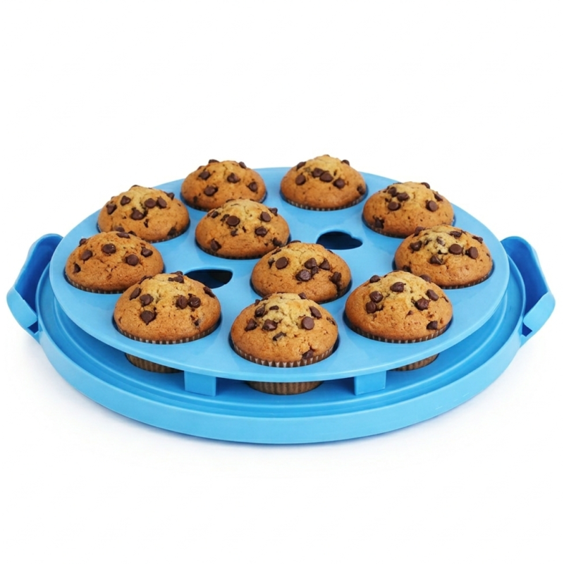 Pojemnik na ciasto QZ2025 niebieski 30x26,5x15,3 WELLHAUS