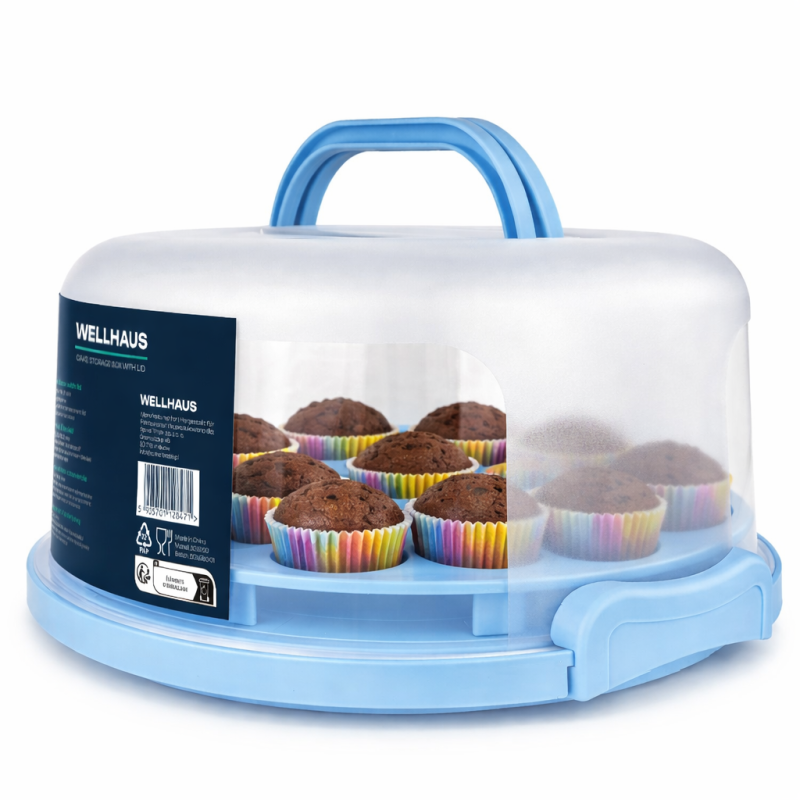 Pojemnik na ciasto QZ2025 niebieski 30x26,5x15,3 WELLHAUS