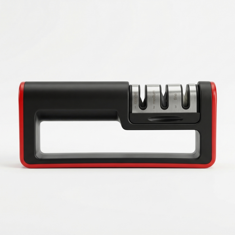 Ostrzałka do noży z 3 otworami czarna WELLHAUS