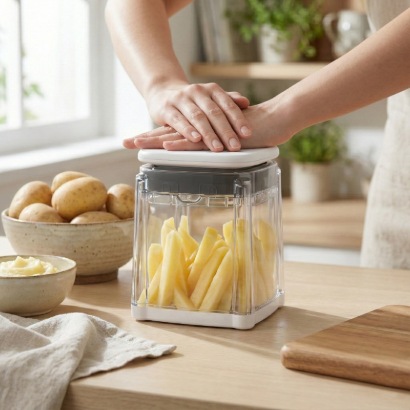 Pojemnik do krojenia frytek/warzyw z 2 ostrzami  B861-01 WELLHAUS