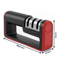 Ostrzałka do noży z 3 otworami czarna WELLHAUS