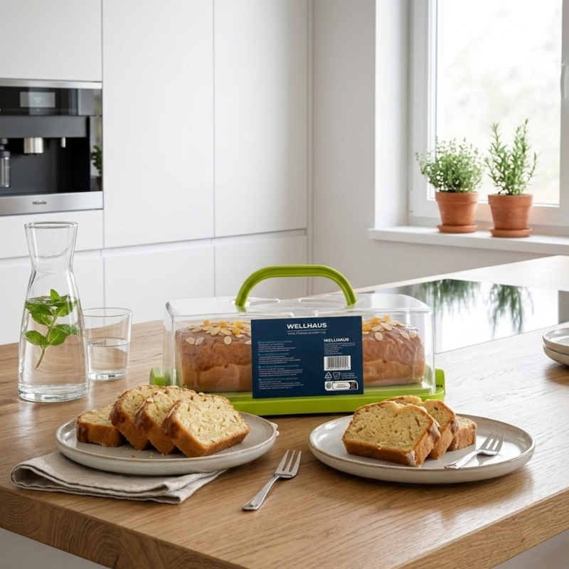 Pojemnik na ciasto QZ2022 zielony 36x16x13,3 cm WELLHAUS