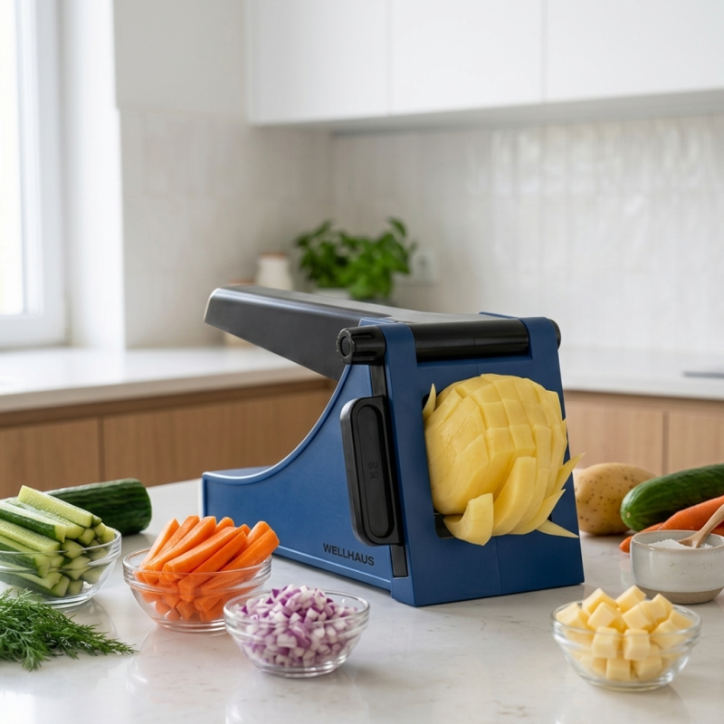 Krajalnica do frytek/warzyw granatowa WELLHAUS