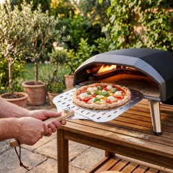 Perforowana łopatka do pizzy aluminiowa z otworami (Typ D) WELLHAUS