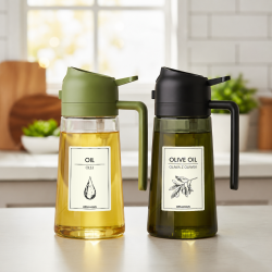 2x Dyspenser spryskiwacz do oleju/octu (zielony + czarny) 470ml WELLHAUS
